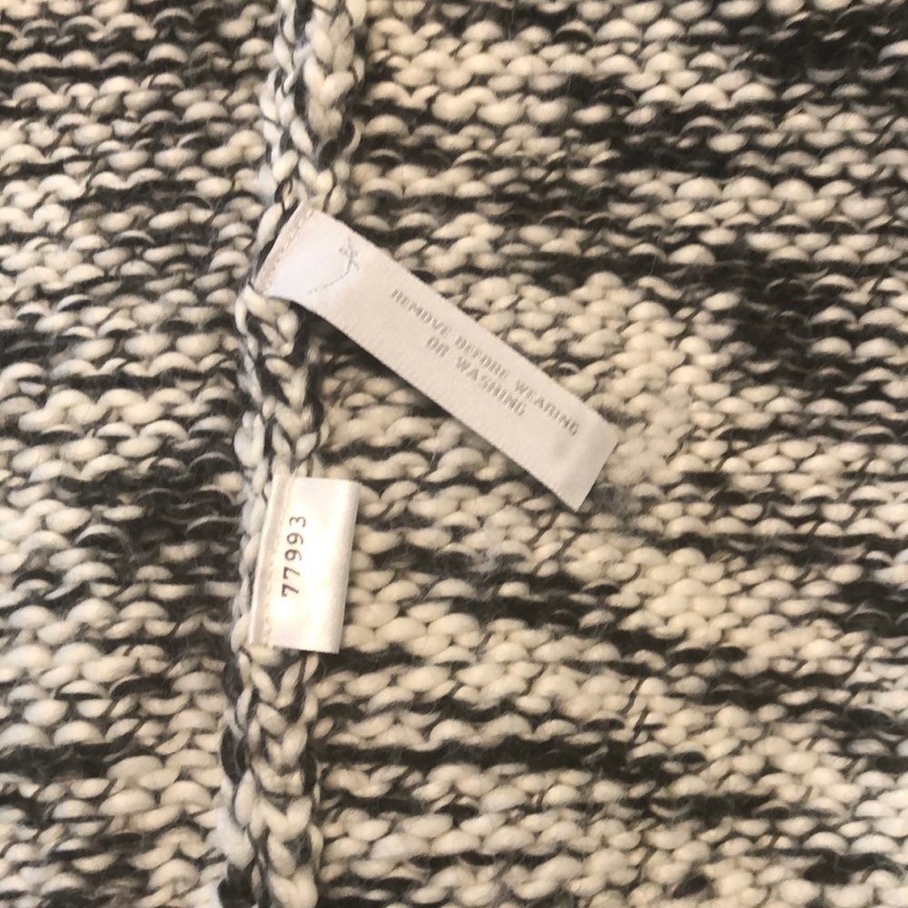 ANN TAYLOR LOFT EUC BLK&WH MARLED CHUNKY CARDIGAN - Picture 10 of 16